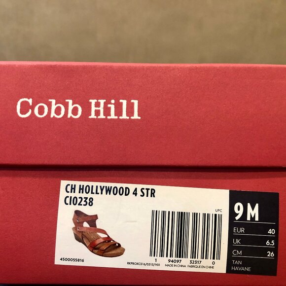 Rockport Cobb Hill Women’s Hollywood 4-strap Tan Wedge Sandals - Picture 8 of 8